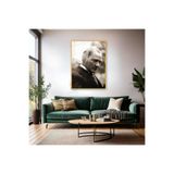 Atatürk Portresi Ev Ofis Tablosu Metal Çerçeveli Cam Atatürk Tablosu Ofis Hediyesi