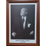 Atatürk Portresi Mdf Çerçeveli Portre Tablo Köşe 35X50CM