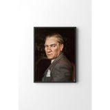 Atatürk Portresi - Siyah Çerçeve, Siyah, 17 x 23, 23450000002091