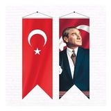Atatürk Posteri ve Türk Bayrağı Kırlangıç 50x150 cm -1