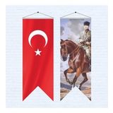 Atatürk Posteri Ve Türk Bayrağı Kırlangıç 70x200 Cm -4