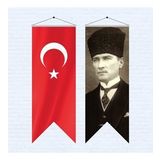 Atatürk Posteri Ve Türk Bayrağı Kırlangıç 70x200 Cm -5