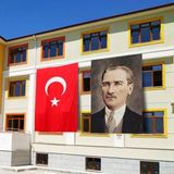 Atatürk Posteri ve Türk Bayrağı Raşel Kumaş 200X300 cm -3