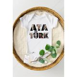 Ataturk Resimli Hediyenza Ozel Tasarim Bebek Zibin Pamuklu Citcitli Body Bebek Hediye