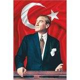 Atatürk Resmi Raşel Kumaş 200X300CM. - Standart