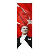 Ataturk Resmi Saten Kumas 50X150