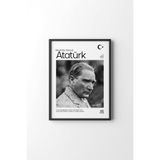 Atatürk - Siyah Çerçeve, Siyah, 32 x 42, 23450000008193