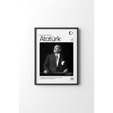 Atatürk - Siyah Çerçeve, Siyah, 32 x 42, 23450000008433