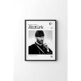 Atatürk - Siyah Çerçeve, Siyah, 35 x 50, 23450000008114