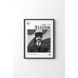 Atatürk - Siyah Çerçeve, Siyah, 35 x 50, 23450000008214