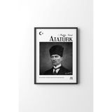 Atatürk - Siyah Çerçeve, Siyah, 35 x 50, 23450000008274