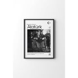 Atatürk - Siyah Çerçeve, Siyah, 35 x 50, 23450000008374