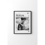Atatürk - Siyah Çerçeve, Siyah, 35 x 50, 23450000008454