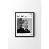 Atatürk - Siyah Çerçeve, Siyah, 50 x 70, 23450000008135