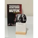 Atatürk Takvimi Ahşap Ayaklı Atatürk Temalı Mini Özel Tasarım Takvim Atatürk 2026 Takvim - Çok Renkli