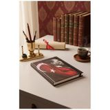 Atatürk Tarihsiz Ajanda Kuşe Kapak Bordo 1 Adet Atatürk Modalist Çizgili Defter Lastikli 14X20 Cm Günlük Planlayıcı