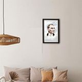 Atatürk Tasarımlı Yapışkanlı Sök Tak Çerçeve 20x30cm 32772