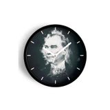 Atatürk Temalı Dekoratif Modern Duvar Saati - 25 cm - Önü Camlı Siyah Kasa - Sessiz Mekanizma