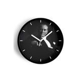 Atatürk Temalı Dekoratif Modern Duvar Saati - 25cm - Önü Camlı Siyah Kasa - Sessiz Mekanizma, JH1262S25SKP