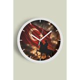 Atatürk Temalı Dekoratif Modern Duvar Saati - 35cm - Önü Camlı Beyaz Kasa - Sessiz Mekanizma, JH1249S35BKP