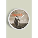 Atatürk Temalı Dekoratif Modern Duvar Saati - 35cm - Önü Camlı Beyaz Kasa - Sessiz Mekanizma, JH1257S35BKP