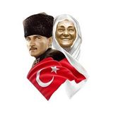 Atatürk Türk Bayrağı ve Zübeyde Hanım Sticker 15CM