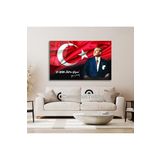 Atatürk ve Bayrak Cam Tablo, 36 x 24, EXELA20142