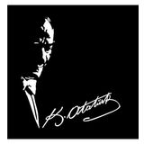 Atatürk Ve İmza Sticker Oto Sticker Yapıştırması Etiket