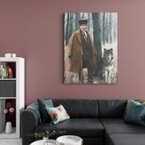 Atatürk Ve Kurt Kanvas Tablo 50x70