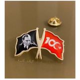 Atatürk Ve Türk Bayrak 100. yıl (yüzüncü yıl ) Rozet