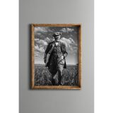 Atatürk - Vintage Desenli Çerçeve, Altın1, 15 x 21, 5820000003754