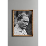Atatürk - Vintage Desenli Çerçeve, Altın1, 21 x 30, 5820000003683