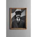 Atatürk - Vintage Desenli Çerçeve, Altın1, 21 x 30, 5820000003692