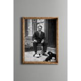 Atatürk - Vintage Desenli Çerçeve, Altın1, 21 x 30, 5820000003701