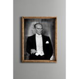 Atatürk - Vintage Desenli Çerçeve, Altın1, 21 x 30, 5820000003773