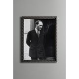 Atatürk - Vintage Desenli Çerçeve, Gümüş, 15 x 21, 5820000003670