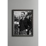 Atatürk - Vintage Desenli Çerçeve, Gümüş, 21 x 30, 5820000003617