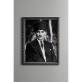 Atatürk - Vintage Desenli Çerçeve, Gümüş, 21 x 30, 5820000003752