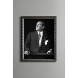 Atatürk - Vintage Desenli Çerçeve, Gümüş, 21 x 30, 5820000003797