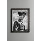 Atatürk - Vintage Desenli Çerçeve, Gümüş, 30 x 40, 5820000003807