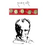 Atatürk Yaka Rozeti - 5 Adet Sarı Renk