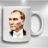ATATURK89 Kürk Paltolu Atatürk Sihirli Kupa Bardak