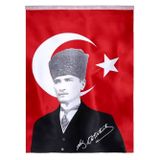 Atatürklü Bayrak 200X300cm 2X3m Atalı Türk Bayrağı