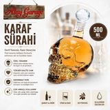 Atay Garage Kuru Kafa Cam Karaf Sürahi – Şık Dekoratif Viski Şarap Şampanya Şişesi | Bar & Ev Aksesuarı Sürahi Sise Karaf