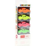ATAY TOYS MINIQ CITY CAR AUTO NEON 4’LÜ SET OYUNCAK ARABA
