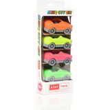 Atay Toys Mınıq Cıty Car Cabrıo Neon 4’lü Set Oyuncak Araba