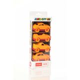 Atay Toys Mınıq Cıty Car Sarı Kırmızı Mıx 4’lü Set Oyuncak Araba