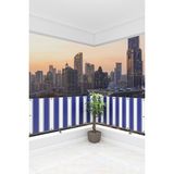 Ataylar Balkon Demir Perde Mavi 430x80 cm Güneşlik