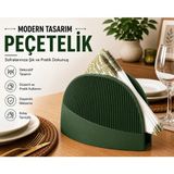 ATB Design Modern Tasarım Peçetelik | Dekoratif Masaüstü Peçete Tutucu | Şık ve Pratik Organizer - Yeşil