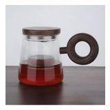 Atby Akasya Doğal Cam Kupa Demleme Çay Bitki Çayı Detoks Bardağı 550ml